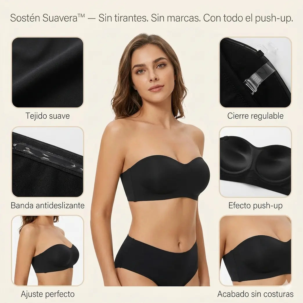 Sostén Suavera ™ | Sujetador Bandeau que No Se Mueve