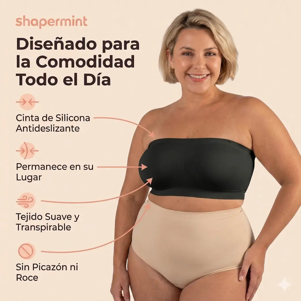 Sostén Suavera ™ | Sujetador Bandeau que No Se Mueve