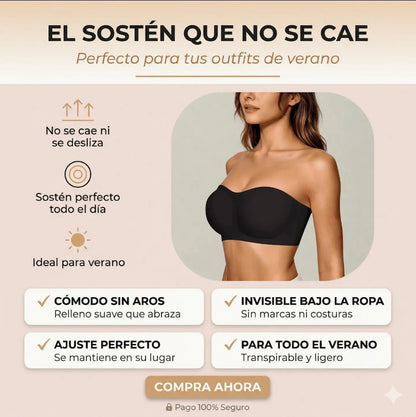 Sostén Suavera ™ | Sujetador Bandeau que No Se Mueve